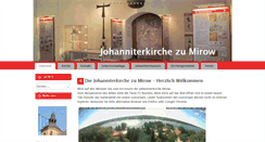 Desktop Screenshot of johanniterkirche-mirow.de