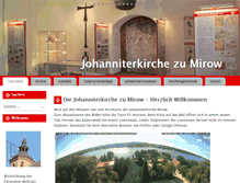 Tablet Screenshot of johanniterkirche-mirow.de